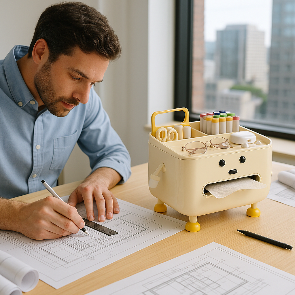 Organisateur de Bureau DuoBox™ - Il range, il essuie, il séduit