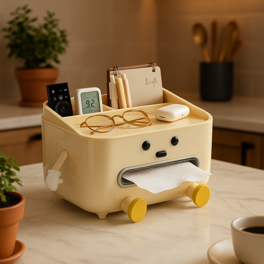 Organisateur de Bureau DuoBox™ - Il range, il essuie, il séduit