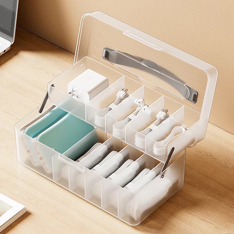 range-cable-avec-niveau-pour-chargeur-blanc