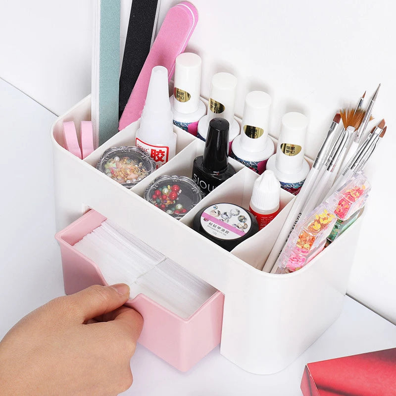 rangement-maquillage-et-manicure-rose