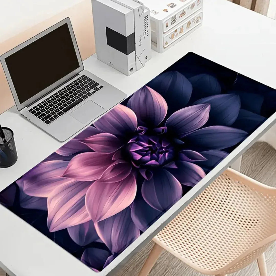 tapis de souris fleur dahlia ergonomique