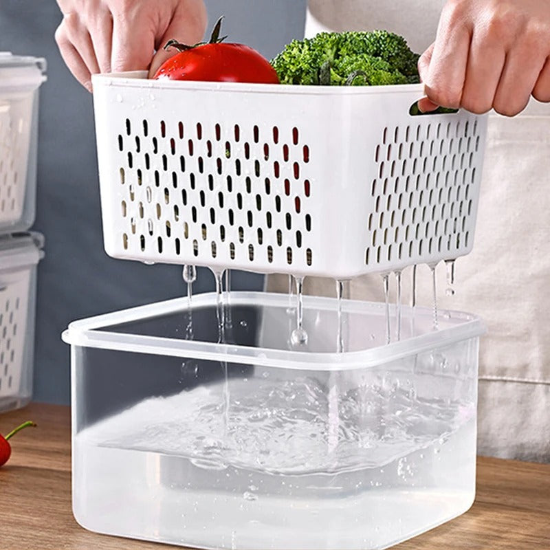 Kit de conservation alimentaire Freshy™ – 1 Pompe électrique, 2 boites alimentaires et des sacs sous vide