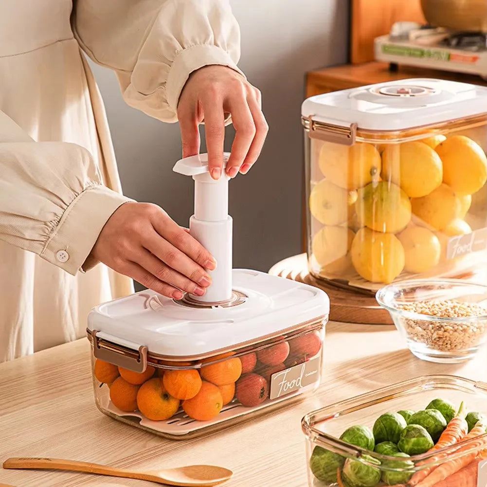 Réservoir électrique scellé sous vide en plastique avec pompe manuelle