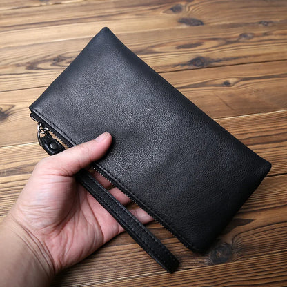 Portefeuille pochette long en cuir véritable - Varen™