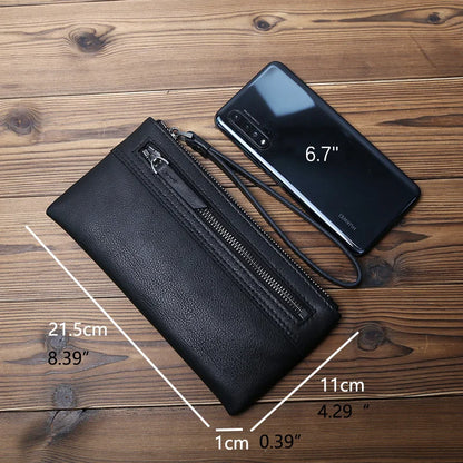 Portefeuille pochette long en cuir véritable - Varen™