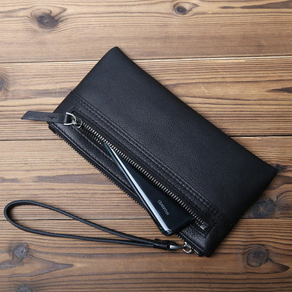 Portefeuille pochette long en cuir véritable - Varen™
