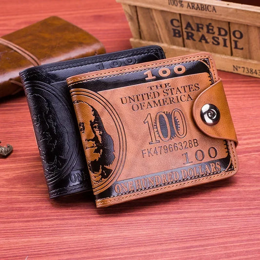 Portefeuille Homme Court avec Motif Dollar - Fortuna™