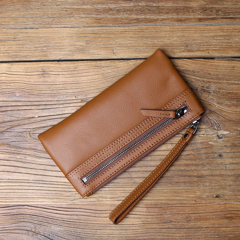 Portefeuille pochette long en cuir véritable - Varen™