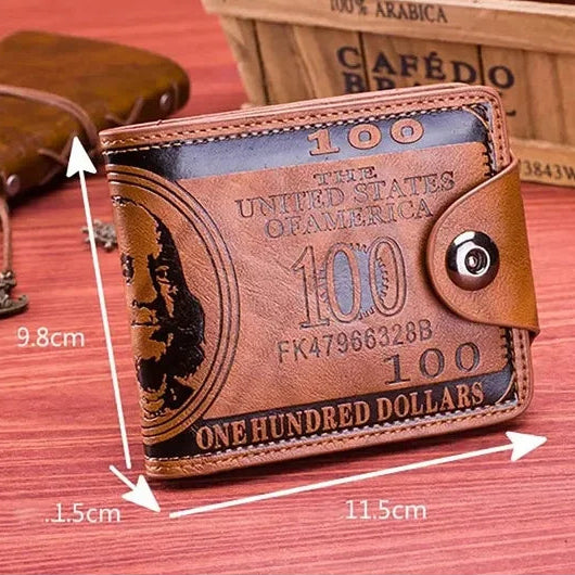 Portefeuille Homme Court avec Motif Dollar - Fortuna™