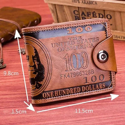 Portefeuille Homme Court avec Motif Dollar - Fortuna™