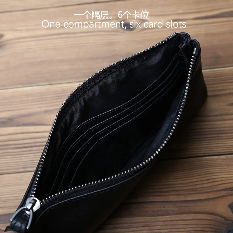 Portefeuille pochette long en cuir véritable - Varen™