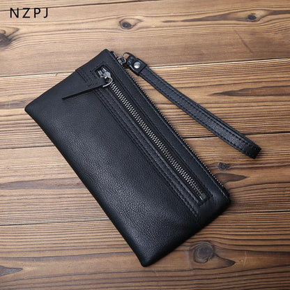 Portefeuille pochette long en cuir véritable - Varen™
