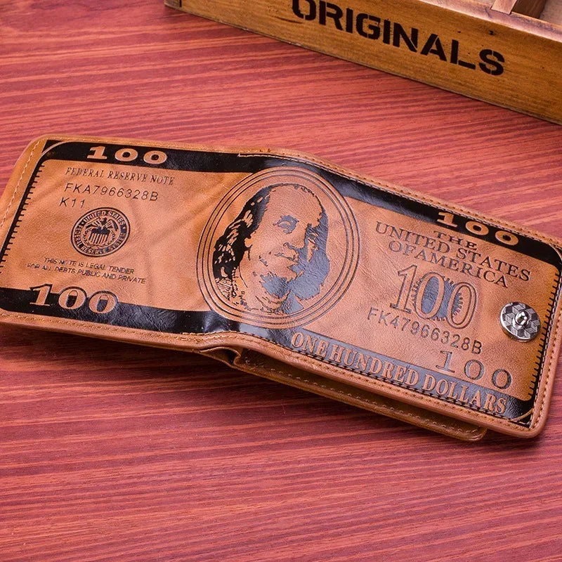 Portefeuille Homme Court avec Motif Dollar - Fortuna™