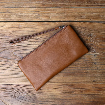 Portefeuille pochette long en cuir véritable - Varen™