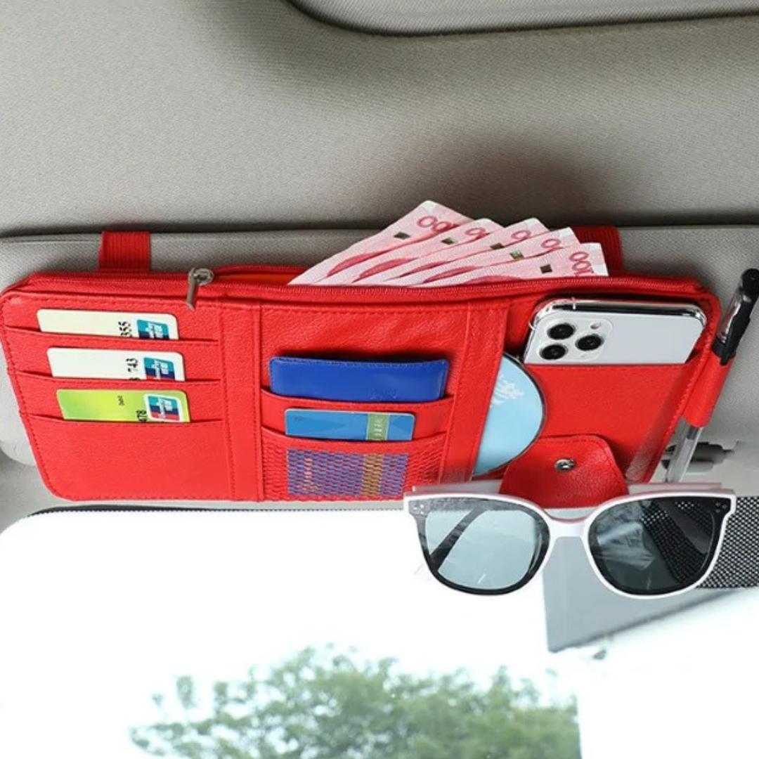 accessoire-voiture-intérieur-porte-document-rouge