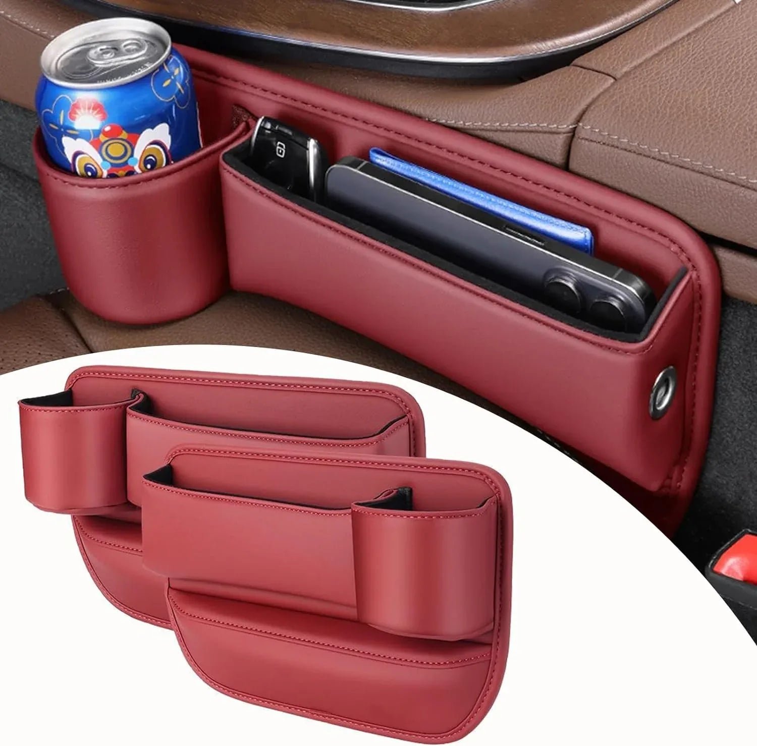 accessoire-voiture-rangement-lateral-rouge