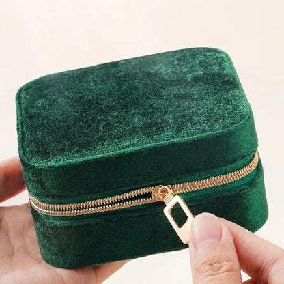 Boite à Bijoux en Velours avec Miroir | La Noblesse™ - Rayon de Sérénité