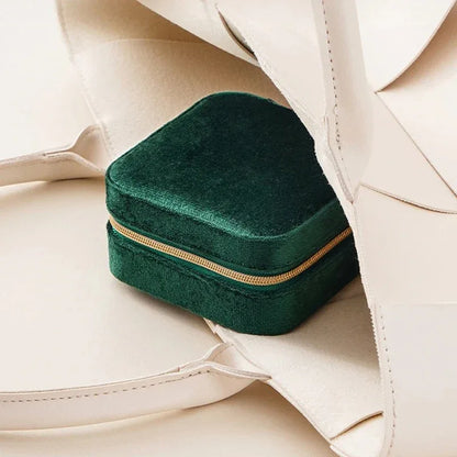 Boite à Bijoux en Velours avec Miroir | La Noblesse™ - Rayon de Sérénité