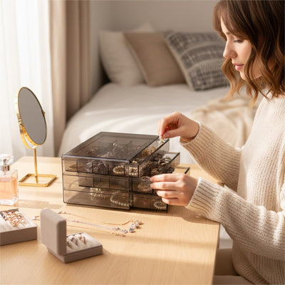 boite a bijoux transparante solide