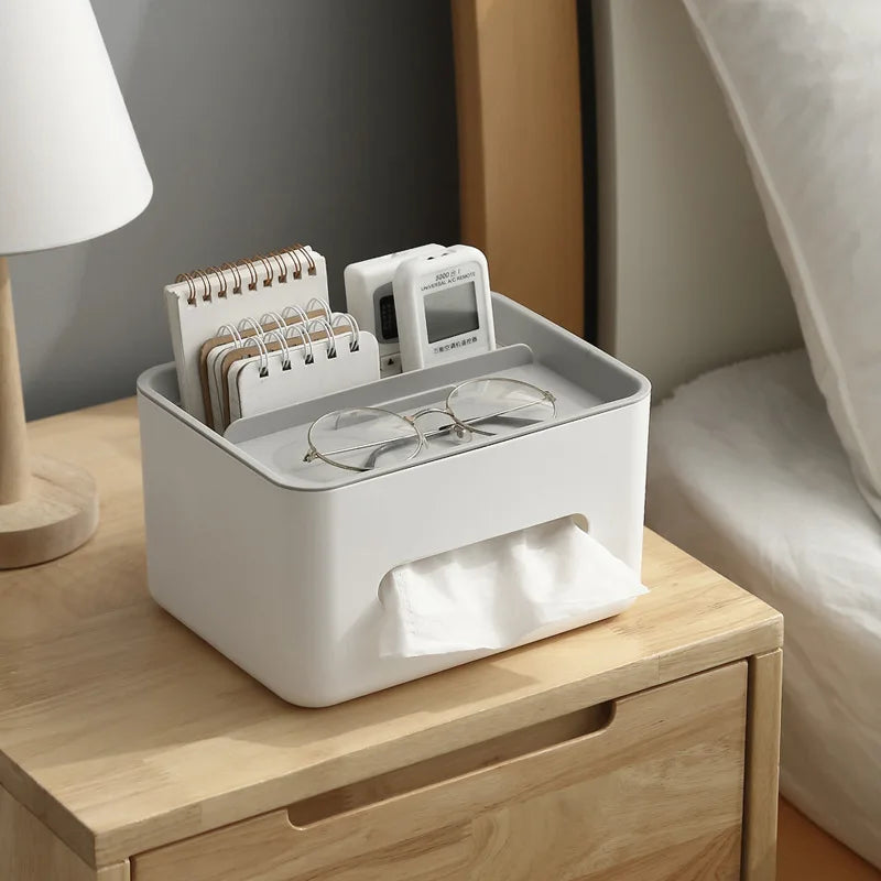 boite-a-mouchoir-et-telecommande-gris