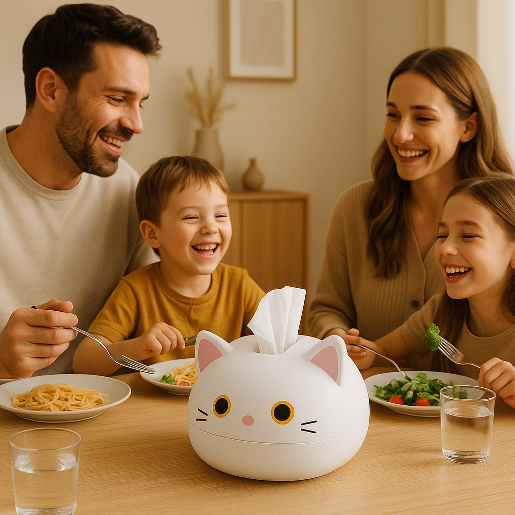Rangement Bureau KittyZen™ - Le Compagnon Félin de votre Bureau