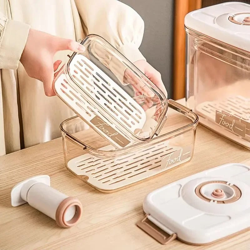 boite alimentaire empilable sous vide avec passoire pratique
