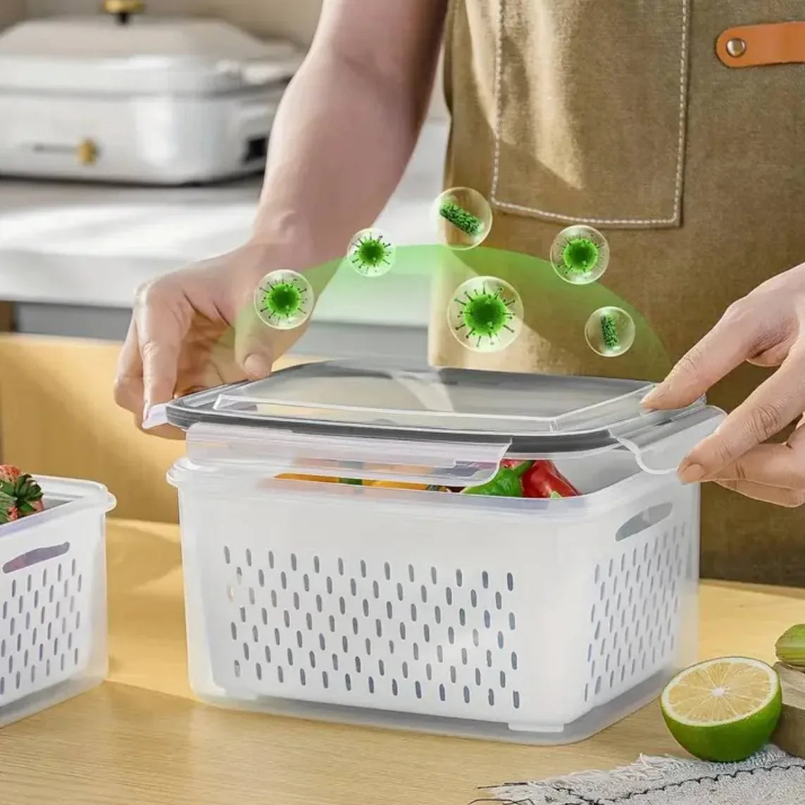 Boite de Rangement avec Passoire anti-virus