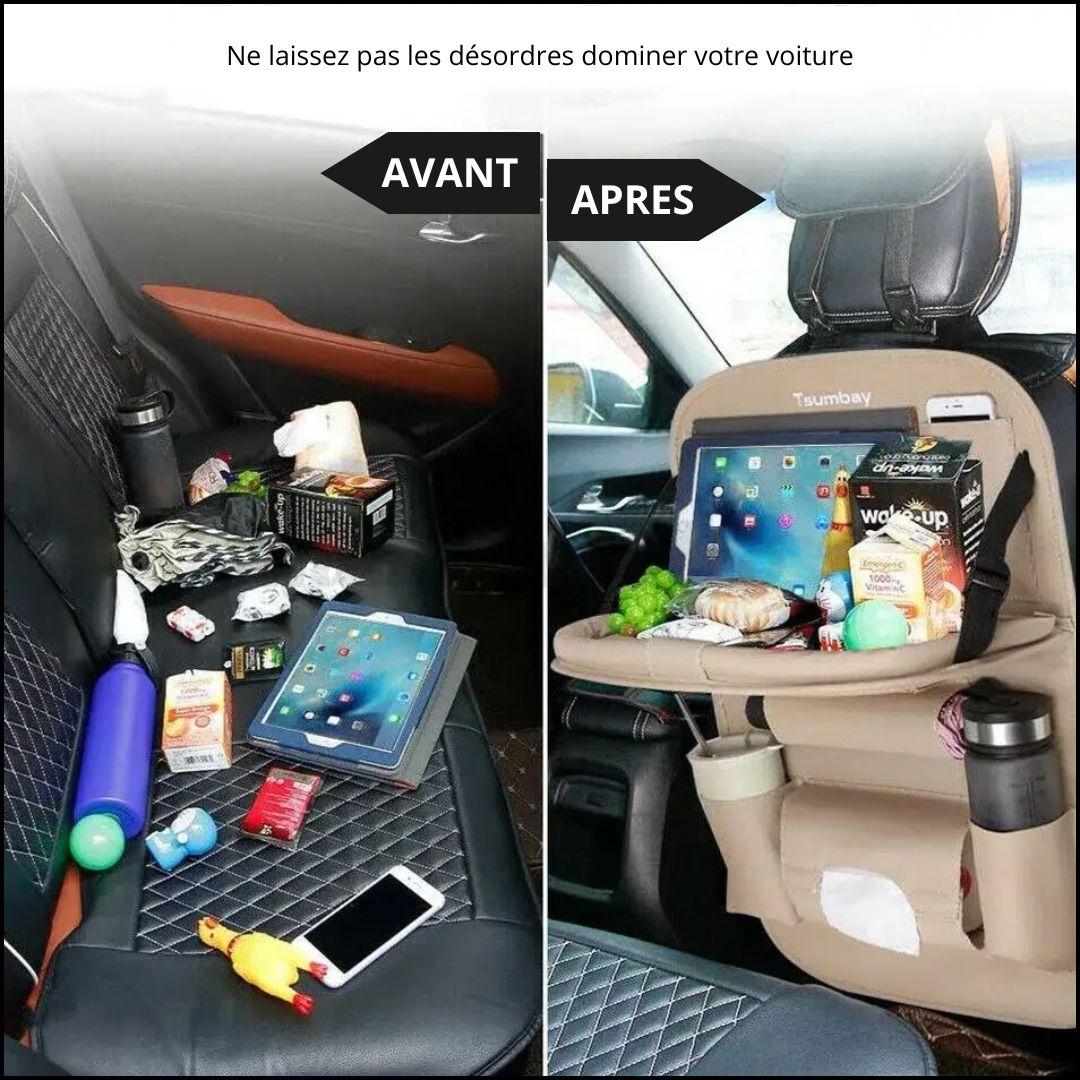 BUDDYCAR™ - Organisateur pour Siège Arrière de Voiture - Rangements et ses usages