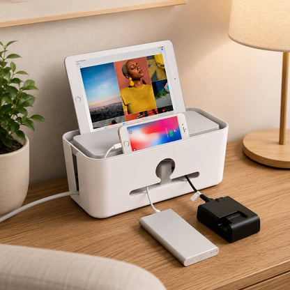 boite cache cable pour multiprise robuste