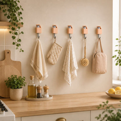 crochet mural adhesif retractable parfait pour une cuisine moderne