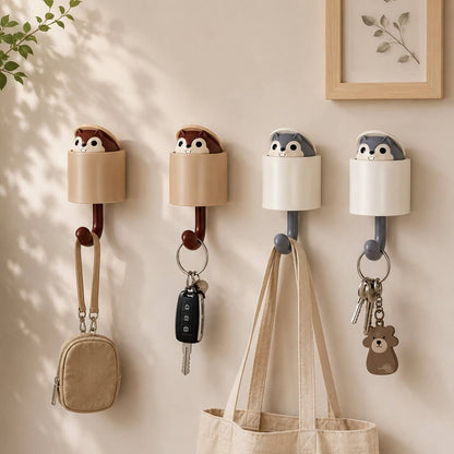 crochet mural réctractable écureuil commode