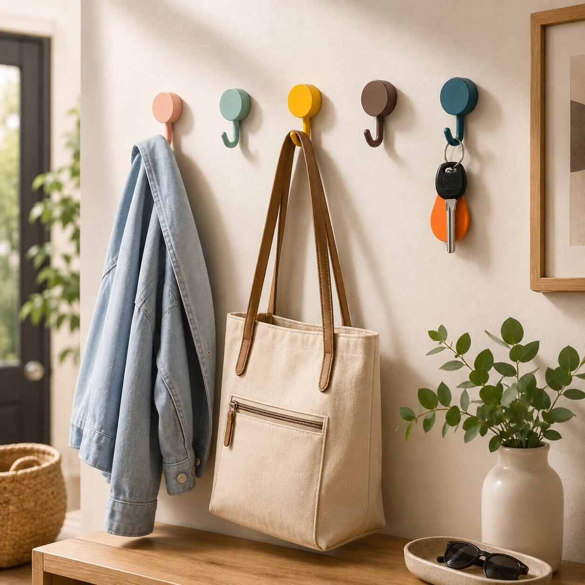crochets muraux auto adhésif ColorHook solide