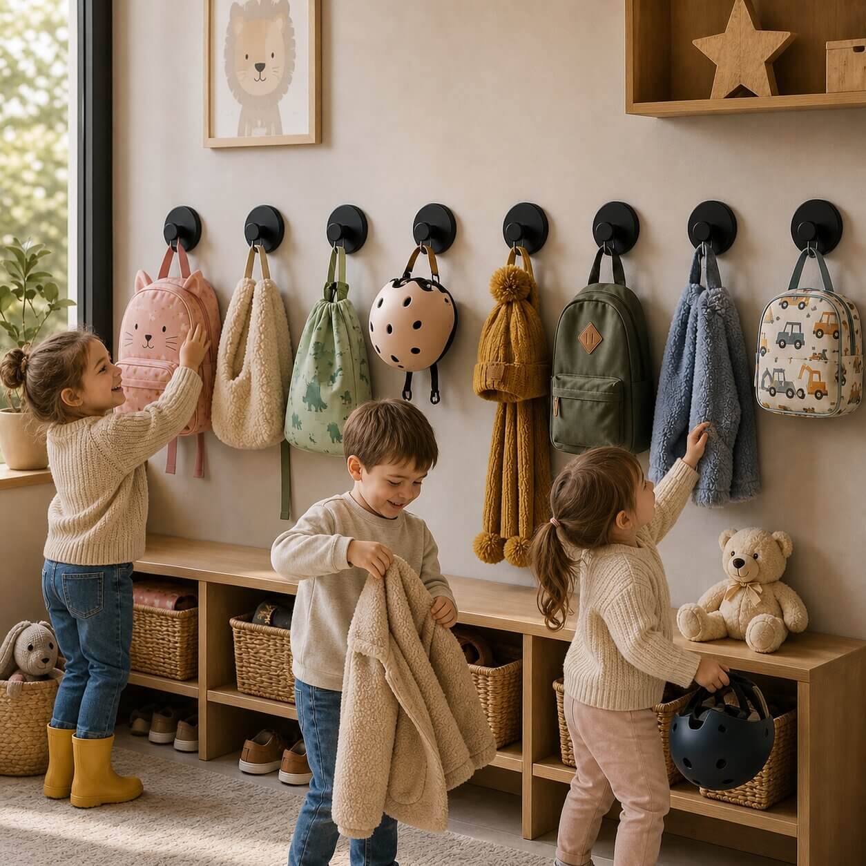 Crochets muraux à ventouses, lot de 2 à 8 pièces - AccroMax™
