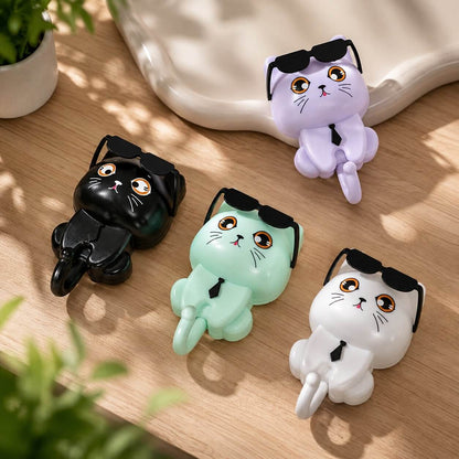 crochets muraux rétractable chat sympa