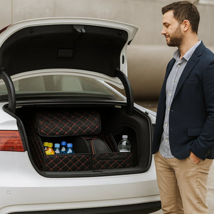grand boite rangement coffre voiture homme satisfait