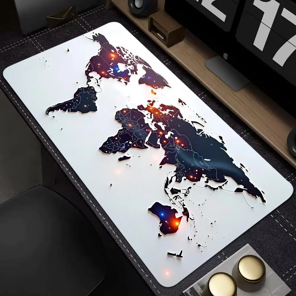 grand tapis de souris évasion carte du monde 4