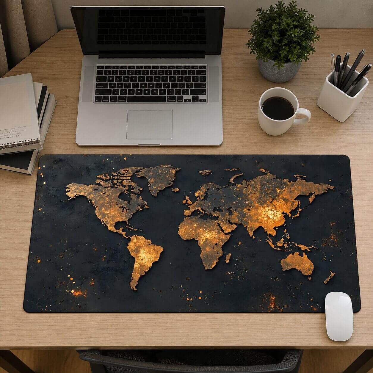 grand tapis de souris évasion carte du monde superbe