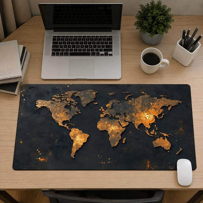 grand tapis de souris évasion carte du monde superbe