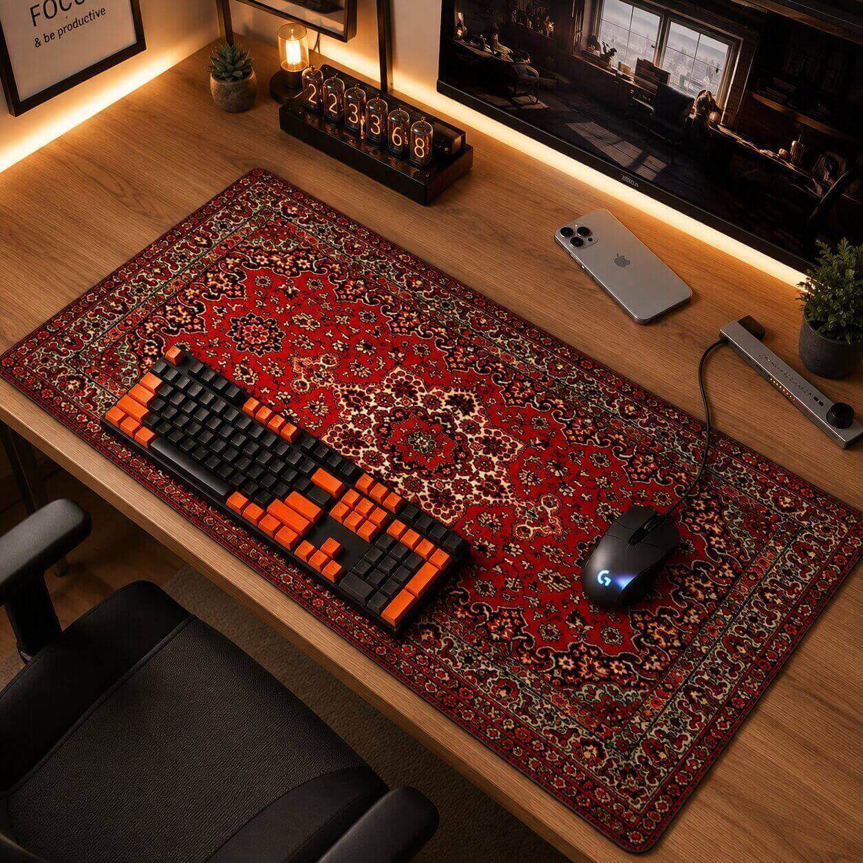 grand tapis de souris oriental agréable