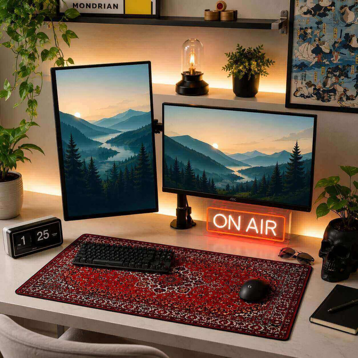 grand tapis de souris oriental de bonne qualité