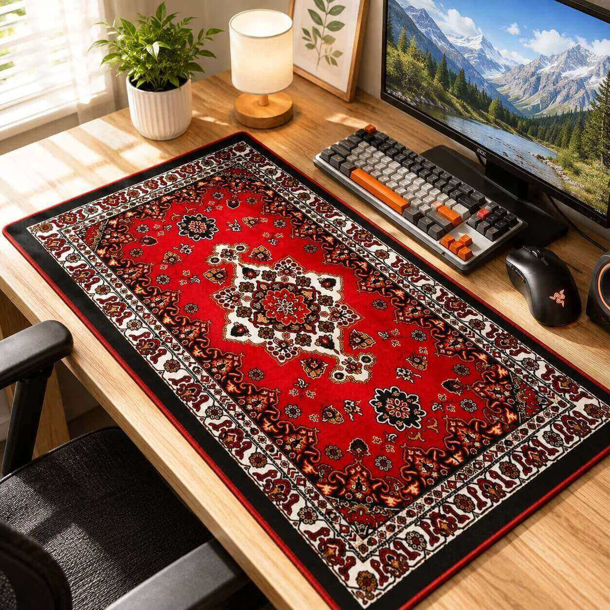grand tapis de souris oriental durable