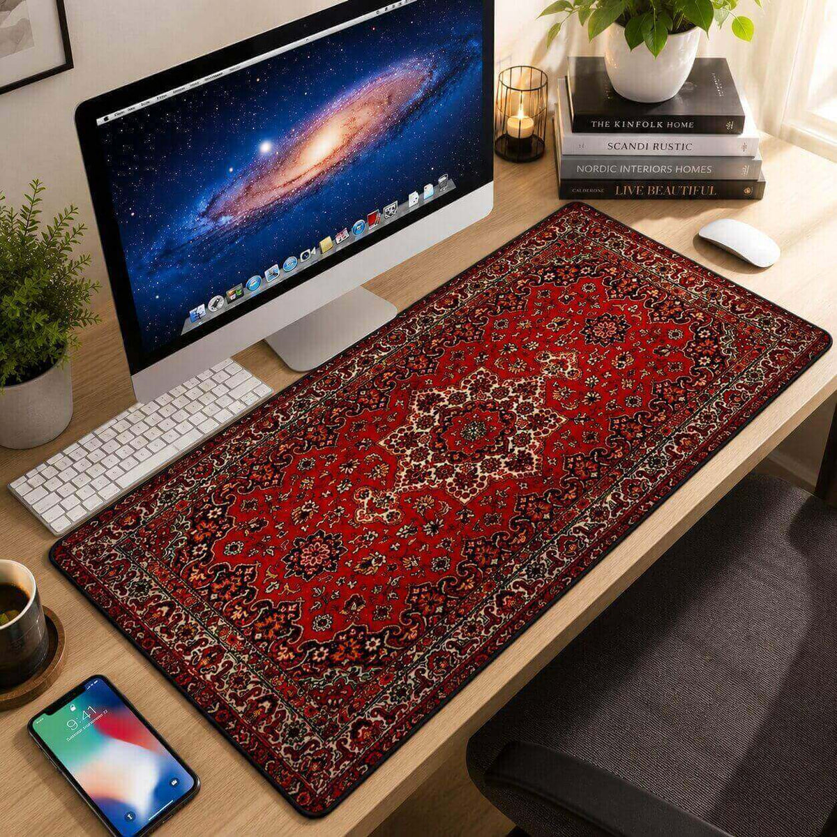 grand tapis de souris oriental sublime