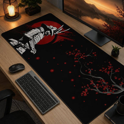 grand tapis de souris samourai japonais stable