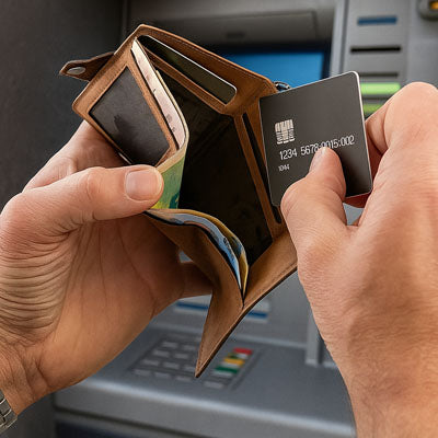Portefeuille, porte carte en cuir véritable - PopCard™