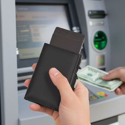 Portefeuille, porte carte en cuir véritable - PopCard™