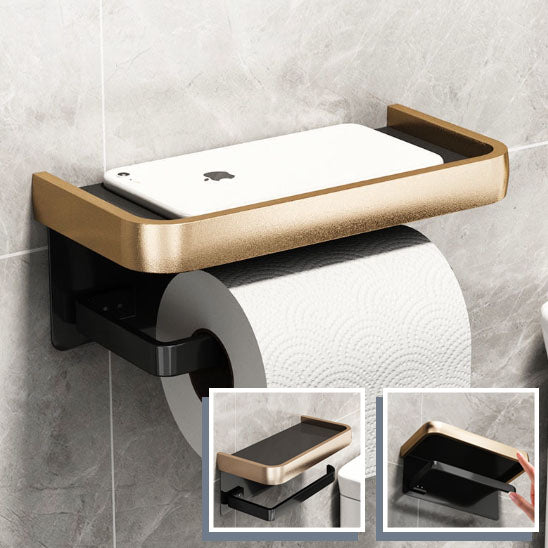 Porte Papier Toilette en Alu avec Étagère