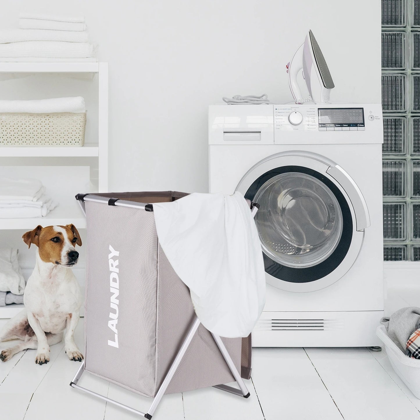 Panier à Linge Pliable à 3 Compartiments