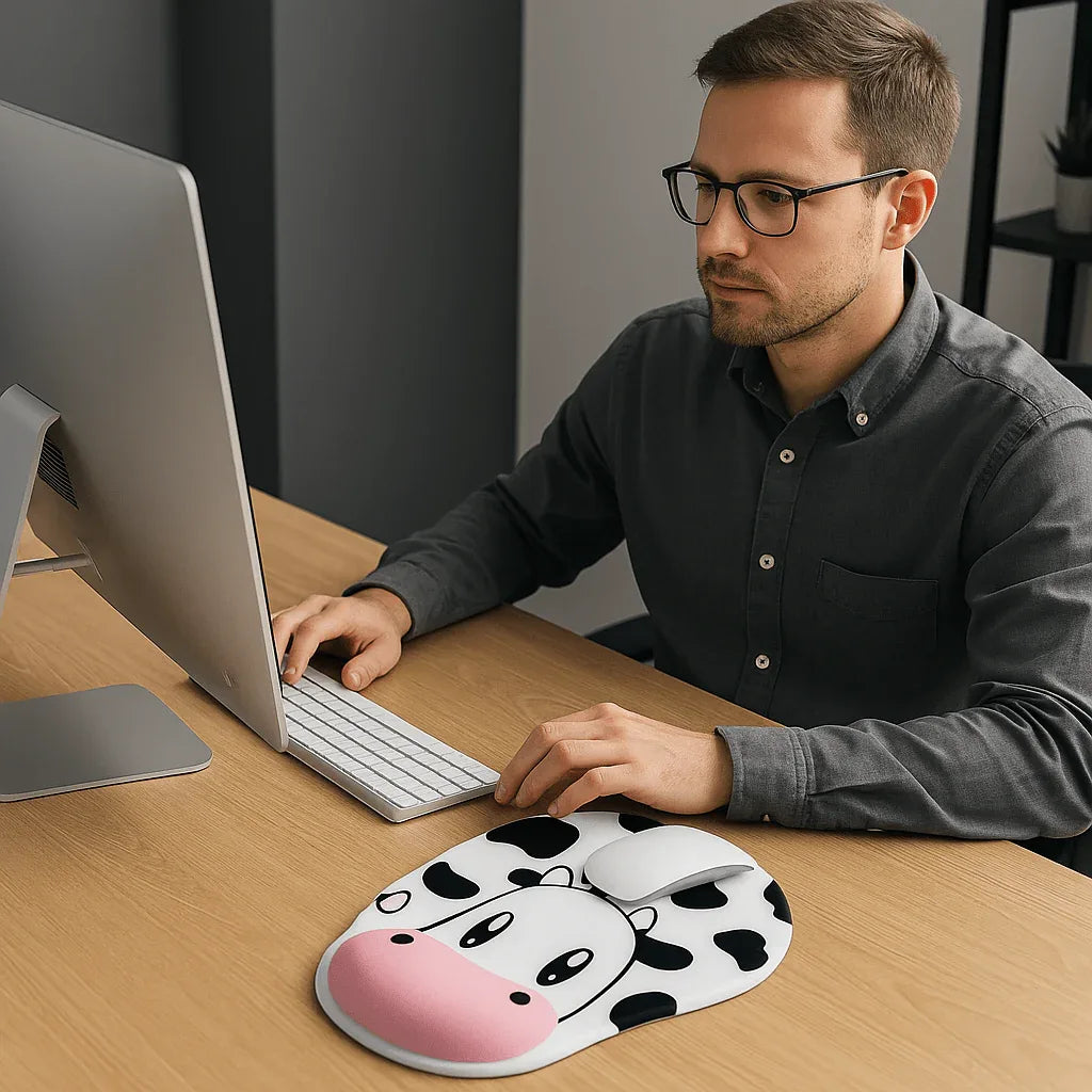 OlaVache™ – Le Tapis de Souris qui Met de Bonne Humeur - Rayon de Sérénité