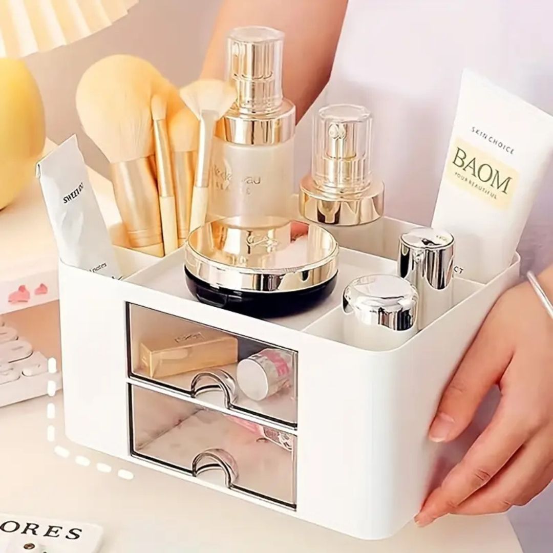 organisateur-de-bureau-maquillage-beauté