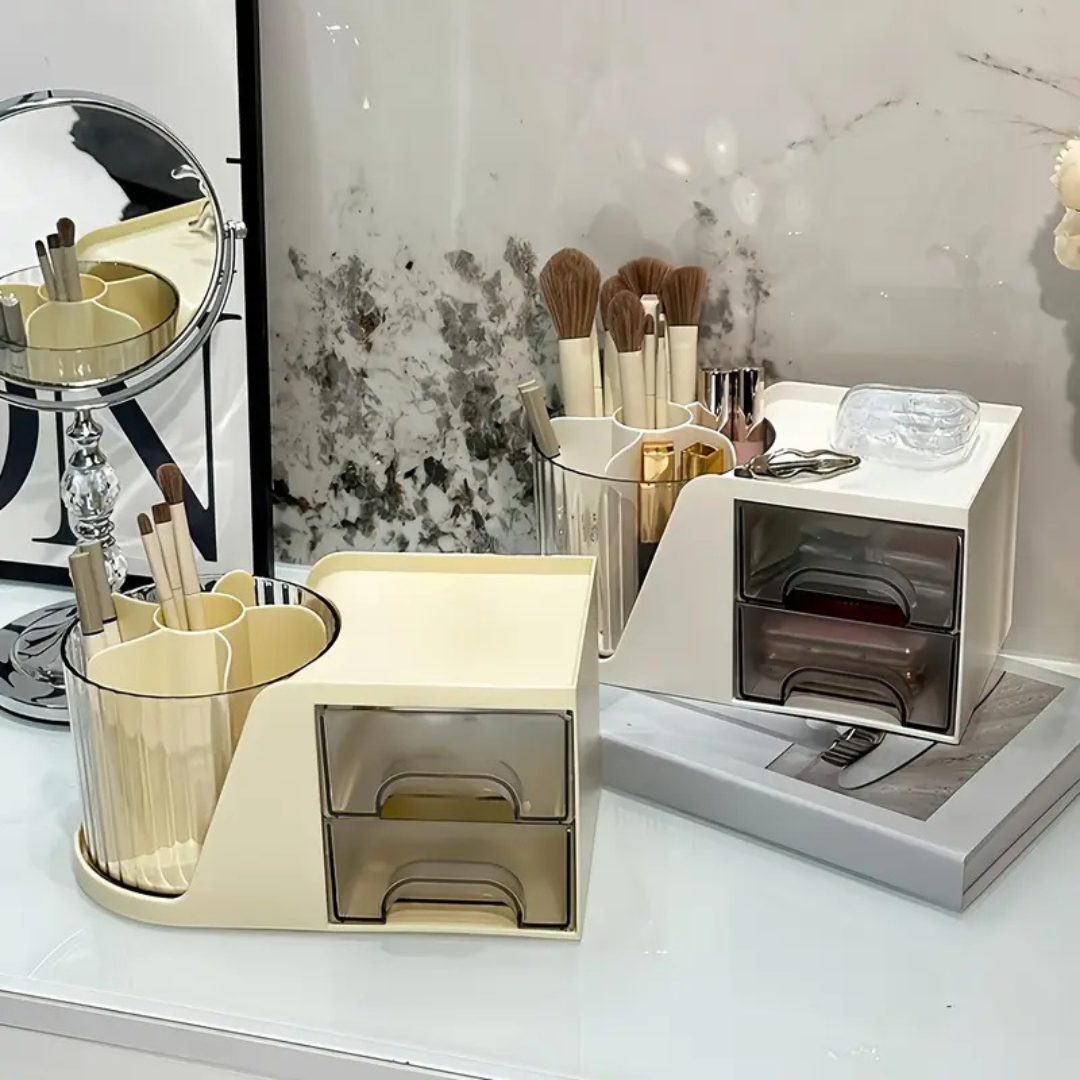organisateur-de-bureau-rotatif-blanc-et-beige